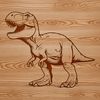 T Rex Dinosaur Illustration A prehistoric t rex dinosaur illustration created as vector art, suitable for various design applications.