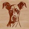 Doberman Dog Portrait Vector Image A detailed illustration of a Doberman Pinscher's head, depicted in vector format.