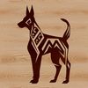 Standout Dog Breed Illustrations A high-quality illustration of a Doberman Pinscher in a standing position, suitable for vector graphics and commercial use.