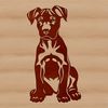 Calm Doberman Pinscher Illustration A vector illustration of a Doberman Pinscher sitting calmly.