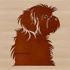Curly Havanese Dog Illustration A portrait illustration of a small white Havanese dog with curly fur.