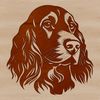 Beautiful Dog Breed Illustration A high-quality digital representation of a Cocker Spaniel's face in SVG format.