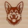 A portrait of a German shepherd with a strong head and loyal expression.
