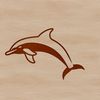 Free Clipart Dolphin Silhouette A illustration of a dolphin in the ocean, featuring a sleek and streamlined sea creature.