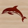 Underwater Dolphin Vector Design Vector graphic design featuring a dolphin swimming underwater.
