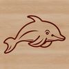 Dolphin Line Art Illustration A simple line drawing illustration of a dolphin in the ocean.