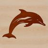 Whimsical Ocean Creature SVG Image An illustration of a dolphin in the ocean, designed as a vector graphic for use in various digital applications.