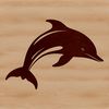 Beautiful Underwater Sea Creature Design An underwater marine mammal depicted as a digital drawing with clean lines and shapes.