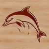 Whimsical Dolphin Design SVG Illustration of a dolphin in vector format, suitable for digital use.