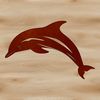Fin-tastic Dolphin Illustration A detailed vector graphic of a marine mammal swimming in the sea.