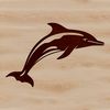 Oceanic Animal Clip Art A simple illustration of a dolphin, a marine mammal commonly found in oceans worldwide.