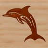 Sea Creature SVG Design Element A stylized illustration of a dolphin, suitable for use in graphic design and digital art.