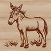 Cute Donkey Portrait Vector Image A high-resolution SVG image of a donkey shown from the front, suitable for commercial and personal use.