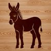 An isolated SVG design of a donkey, suitable for digital use.