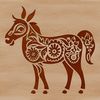 An SVG vector art design of a donkey figure for crafting and design projects.