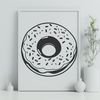 Vector Art Sweet Treat A colorful illustration of a donut, designed as vector art.