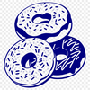 Ring-Shaped Treat Graphic Design A donut made up of multiple concentric rings, suitable for vector design and cutting machine applications.