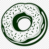 Stylized Donut Clip Art A stylized vector graphic of a glazed donut, ideal for use in design projects, craft tutorials, or commercial printing.