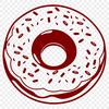 Free Vector Dessert Design A vector illustration of a donut, suitable for digital cutting machines or laser cutters.