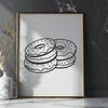 Free Vector Dessert Illustration Vector design of a single ring-shaped dessert with a smooth surface and rounded edges.