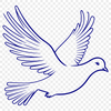 White Dove in Flight Illustration A stylized illustration of a white dove in flight, suitable for use in various designs and applications.