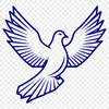 Serene Dove Silhouette A white bird with peaceful features, representing serenity in various cultures.