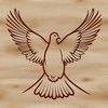 Simple Dove Silhouette Vector Art A dove is depicted in a simple vector design, suitable for various uses including crafts and graphic projects.