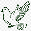 Free Vector Dove Illustration A dove illustration created as a vector graphic, suitable for various design applications.
