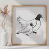 A high-quality illustration of a dove in vector format.