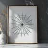 Free Downloadable Spider Web Template A delicate, intricately designed spider web created using vector art for easy editing and customization.