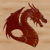 Illustrative representation of a mythical dragon in vector format.