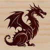Free Dragon Clip Art Vector Illustration A fantastical dragon illustration created as a scalable vector graphic (SVG) for digital and commercial use.