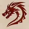 Beautiful Dragon Vector Artwork A detailed illustration of a mythical dragon's head with intricate scales and wings.