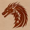 A majestic mythical creature with scales and wings, depicted as a vector design.