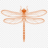 Colorful Insect in Flight Vector Graphic A colorful dragonfly in mid-flight, depicted as a vector graphic.