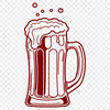 Beautiful Beer Graphics Template A digital illustration of a glass containing beer, suitable for graphic design projects.