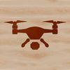 Drone Silhouette in Flight A high-resolution silhouette illustration of a drone in flight.