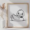 Colorful Vector Duck Illustration A colorful illustration of a duck in vector format, suitable for graphic design projects.