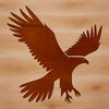 Eagle in Flight Vector Graphic A detailed illustration of a majestic eagle in flight, depicted as a vector graphic.