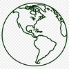 A high-resolution SVG rendering of the Earth globe for graphic design and printing purposes.