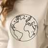 A 2D illustration of the planet Earth in a digital vector format.