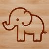 A detailed illustration of a majestic elephant, suitable for vector graphics and cutting machine applications.