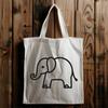 An SVG design of an elephant suitable for cutting machine projects or digital artwork.