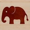 Detailed Elephant Design A digital illustration of a single elephant with intricate design elements.