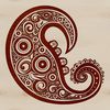 Classic Paisley Ornament Vector Shape A classic ornate paisley shape with intricate details.
