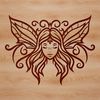 Ornate Mythical Creature SVG Design A mythical fairy with intricate details, ideal for use in vector art design.