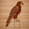 Beautiful Bird Silhouette Design SVG Cut File A detailed illustration of a falcon in flight, designed as a vector graphic for cutting machines.
