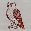 Silhouette Falcon Vector Art A vector illustration of a falcon in silhouette, suitable for commercial or personal use.