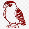 A detailed vector illustration of a falcon in mid-flight, suitable for cutting machines like Cricut or laser cutters.