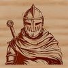 Knight Silhouette Free Icon A medieval knight standing on horseback in armor.